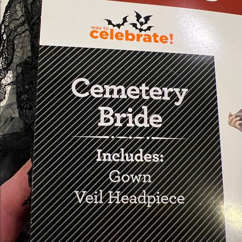 Girls Cemetary Bride Costume medium 7/8 - Picture 4 of 6